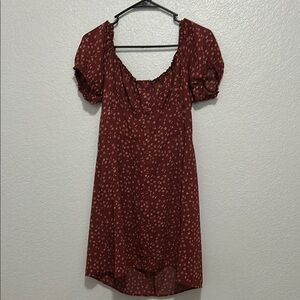 Floral Red Dress